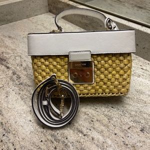 Michael Kors Raffia and leather  shoulder bag